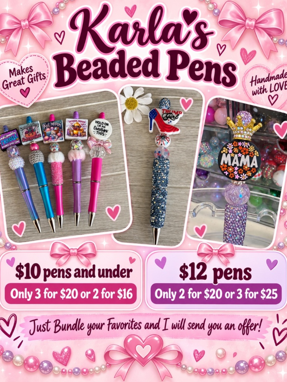 Fun Handmade Beaded Pens!